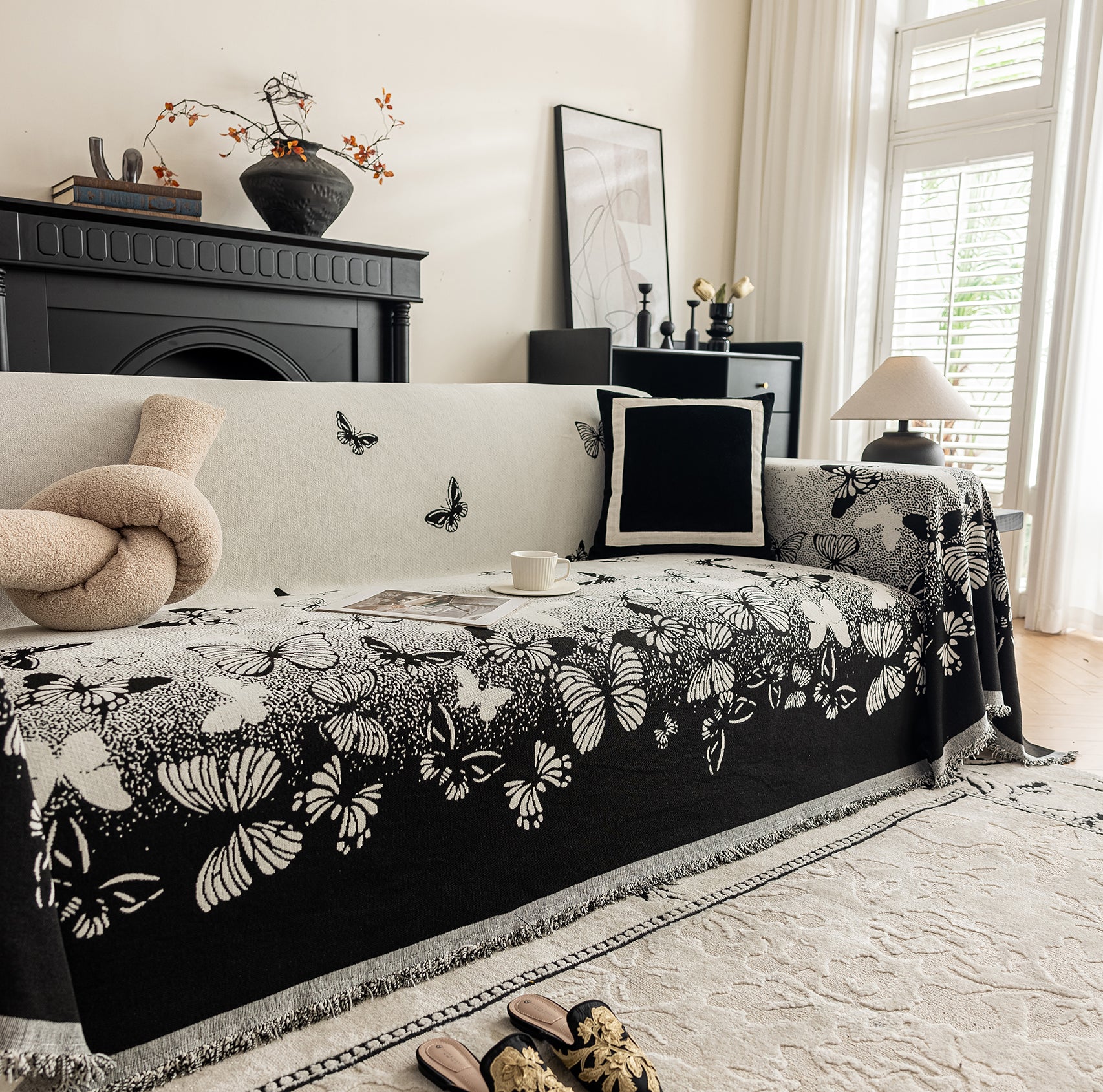 Butterfly Chenille Pet Sofa Cover