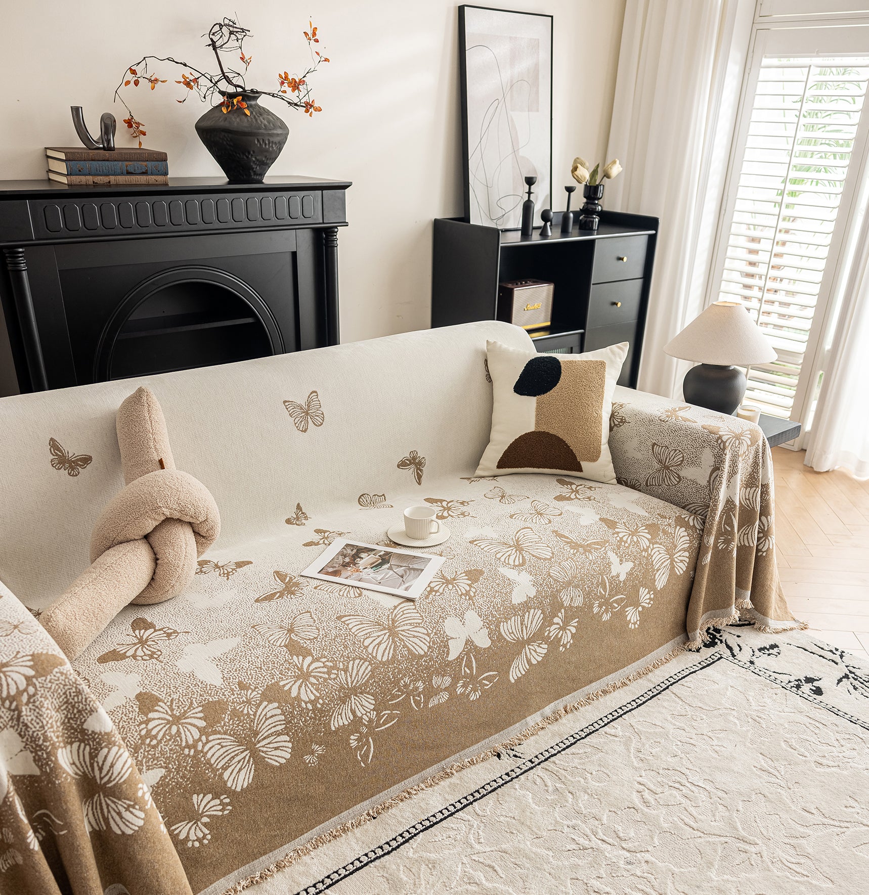 Butterfly Chenille Pet Sofa Cover
