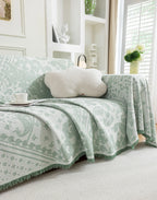 Paisley Faux Linen Pet Sofa Cover