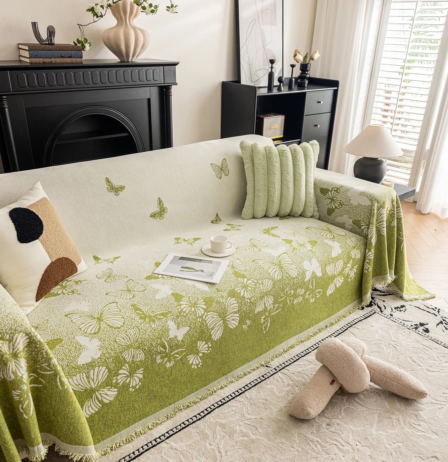Butterfly Chenille Pet Sofa Cover
