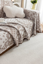 Paisley Faux Linen Pet Sofa Cover