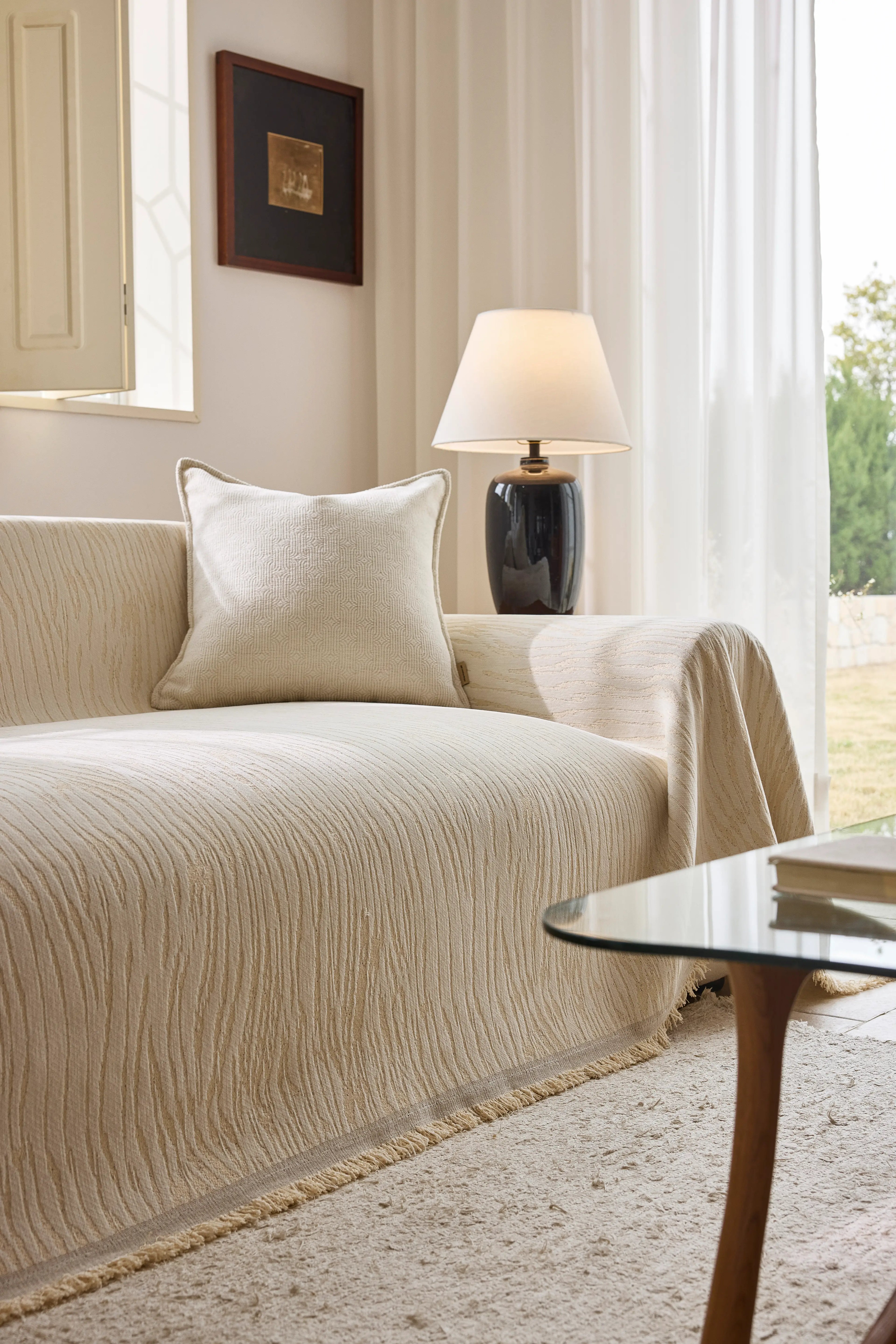 Anti-Scratch Jacquard Chenille Pet Sofa Cover