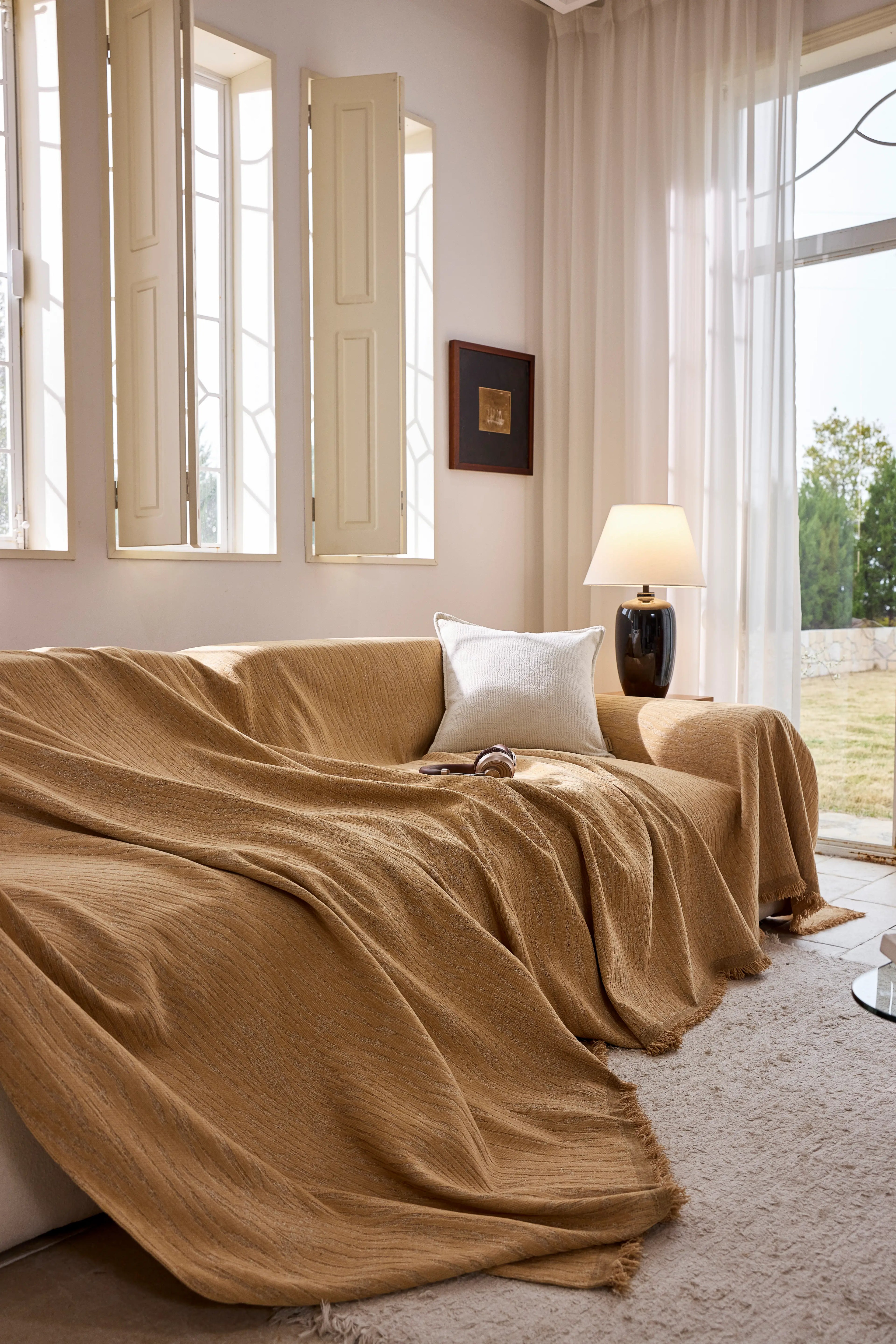 Anti-Scratch Jacquard Chenille Pet Sofa Cover