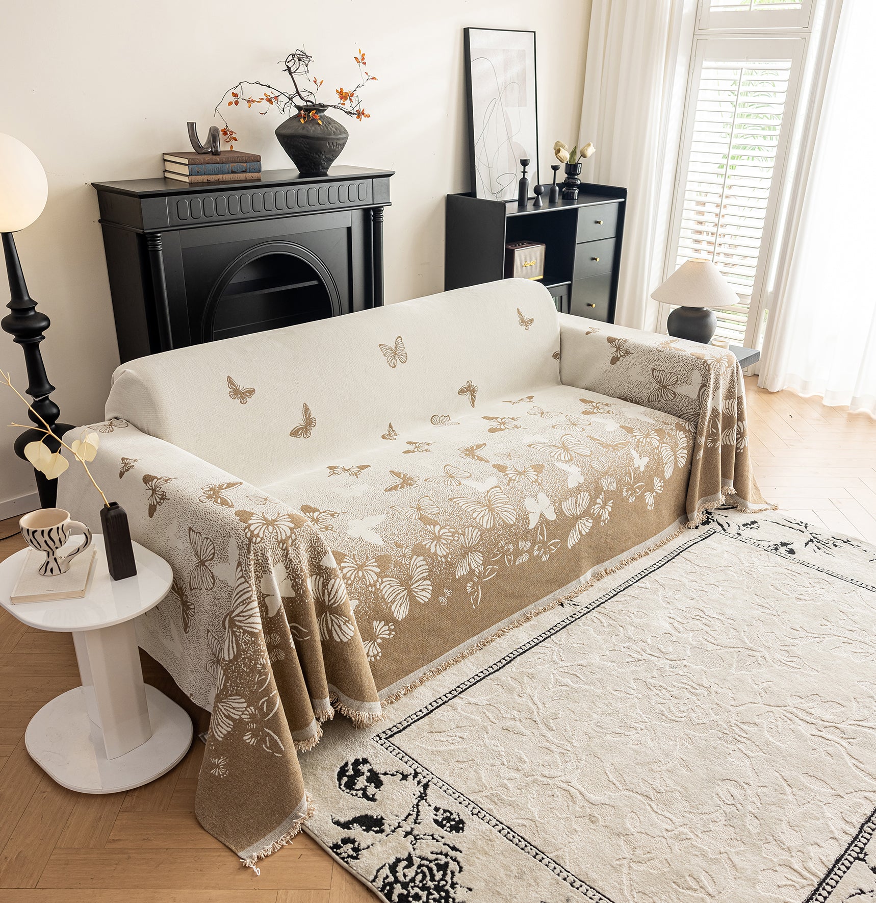 Butterfly Chenille Pet Sofa Cover