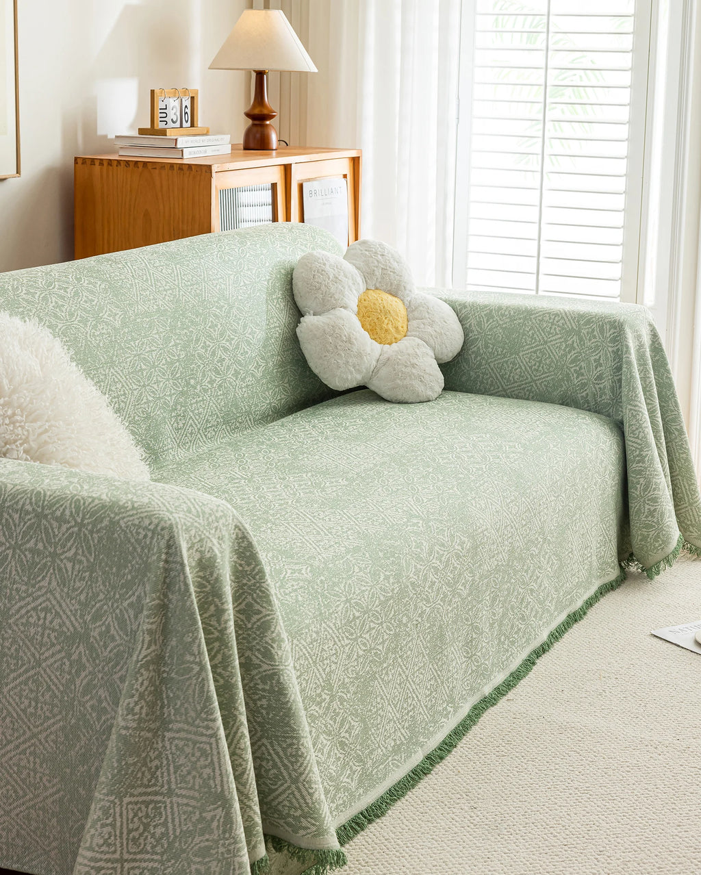 Zelda Faux Linen Pet Sofa Cover