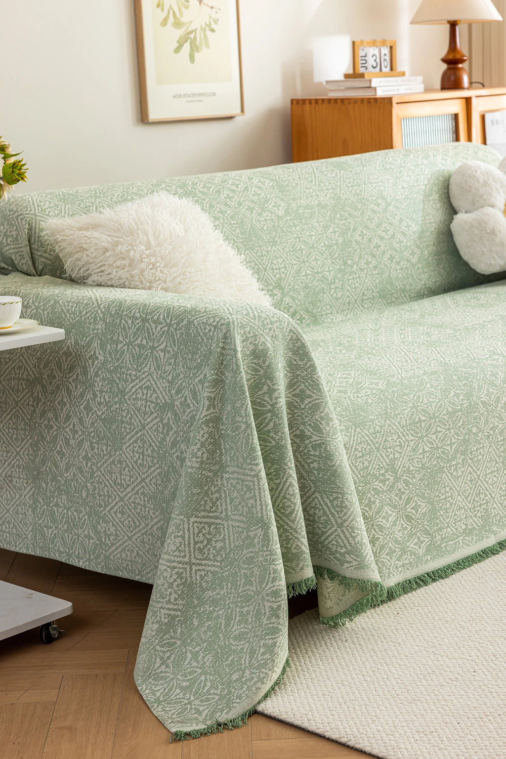 Zelda Faux Linen Pet Sofa Cover