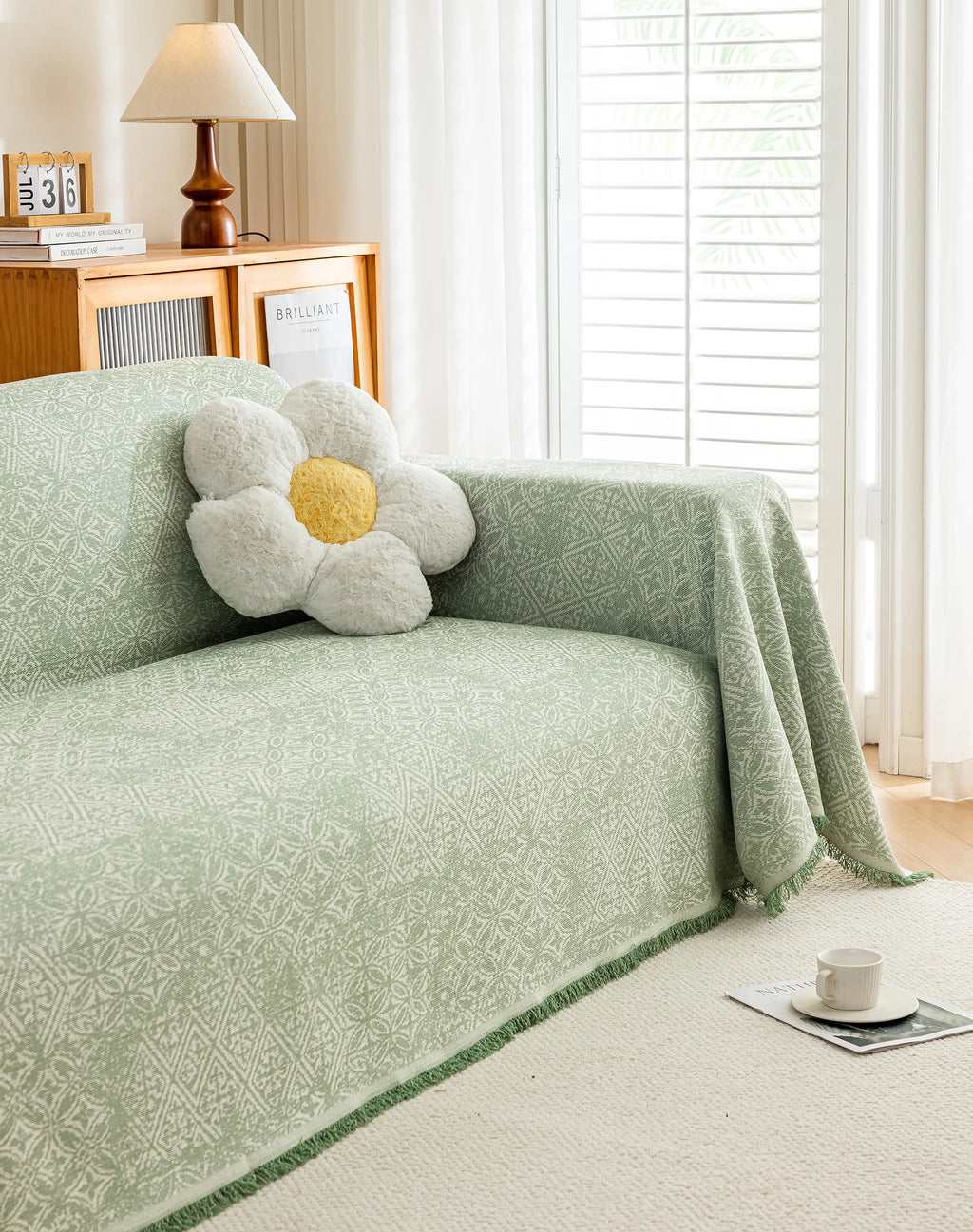 Zelda Faux Linen Pet Sofa Cover