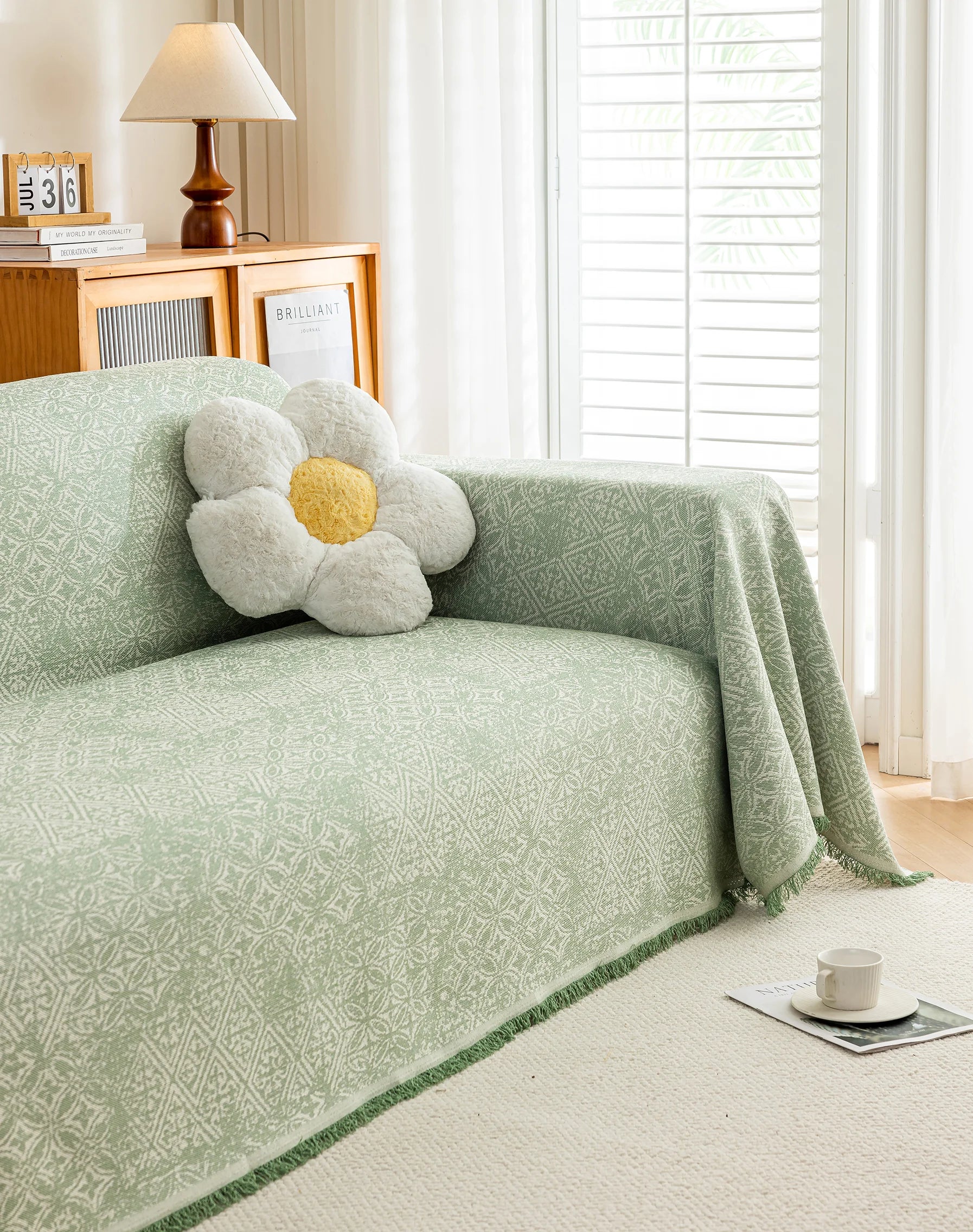Zelda Faux Linen Pet Sofa Cover