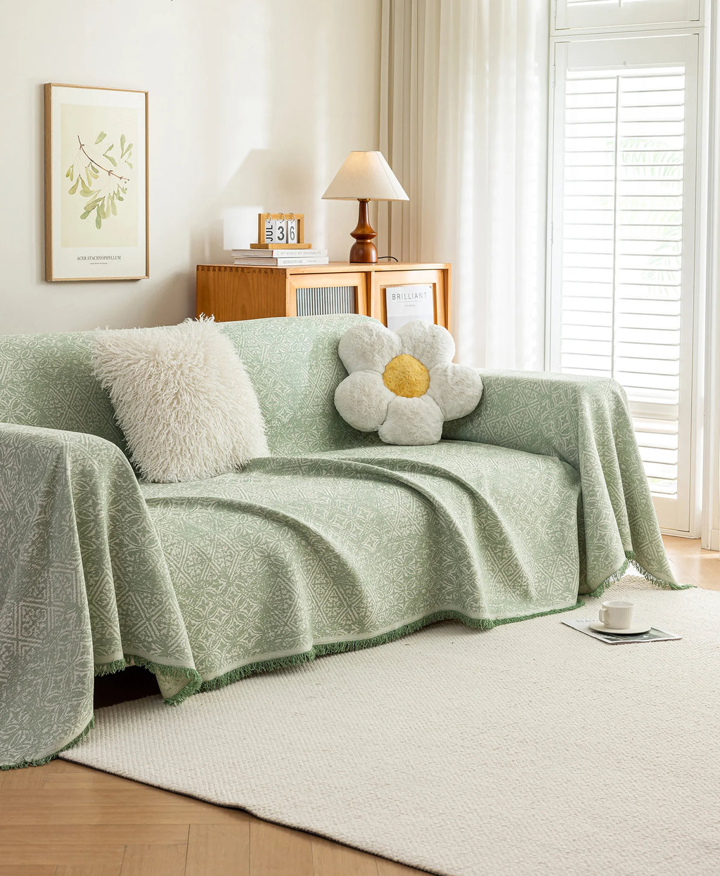 Zelda Faux Linen Pet Sofa Cover