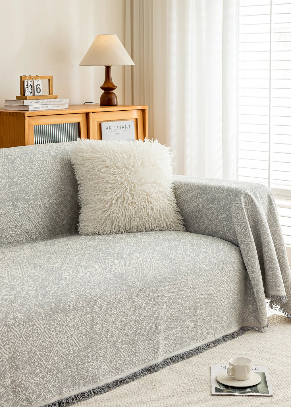 Zelda Faux Linen Pet Sofa Cover