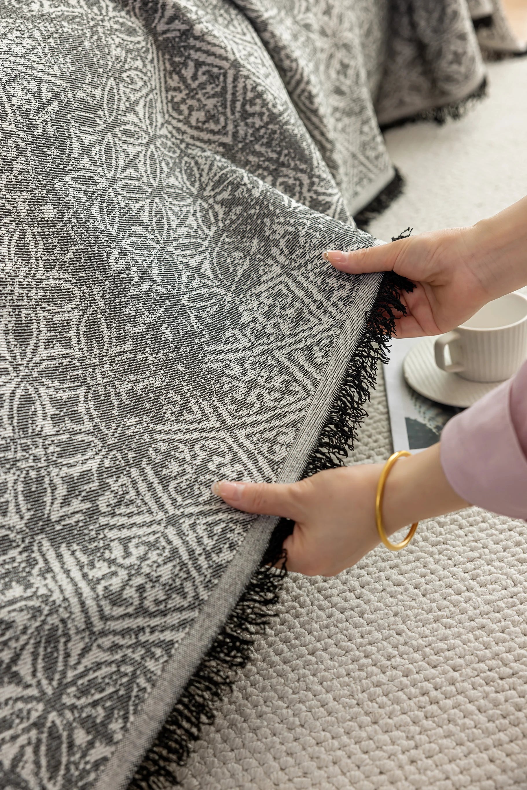 Zelda Faux Linen Pet Sofa Cover