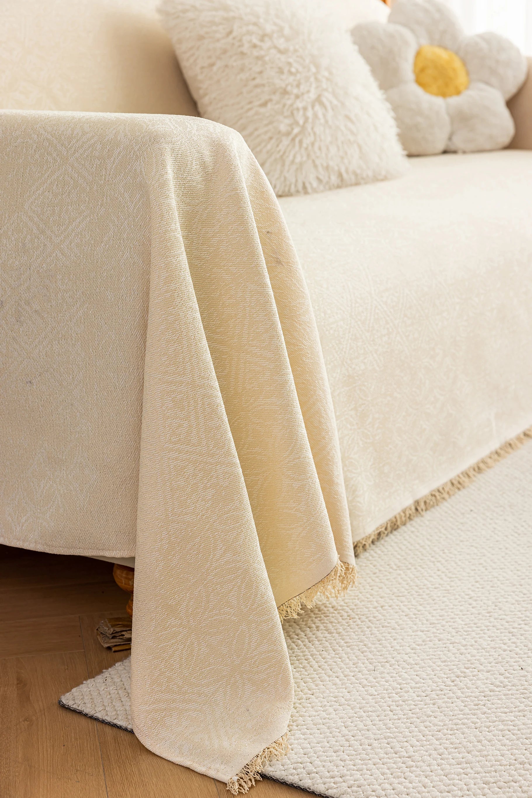 Zelda Faux Linen Pet Sofa Cover