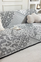 Paisley Faux Linen Pet Sofa Cover