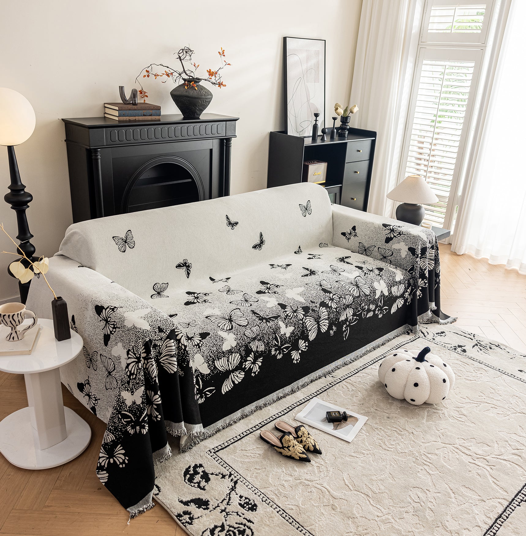 Butterfly Chenille Pet Sofa Cover