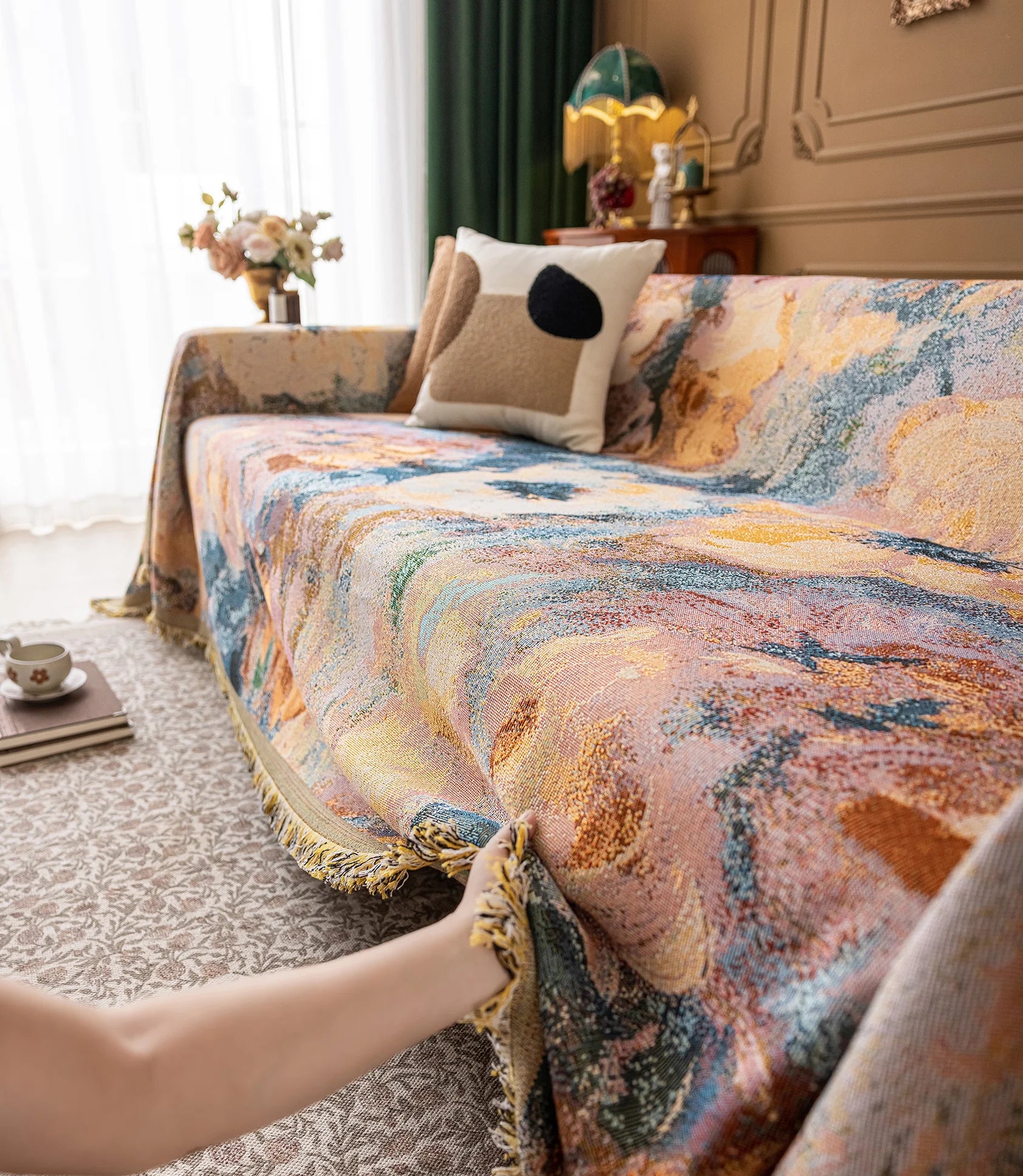 Oil Painting Pattern Pet Sofa Cover
